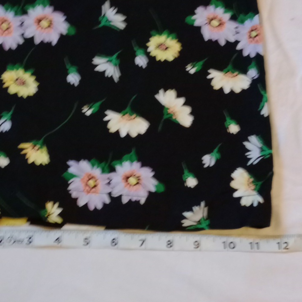LOFT Black Floral Wide Leg Pants | Linen Blend | Size Small - Picture 7 of 10